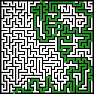 Solved maze